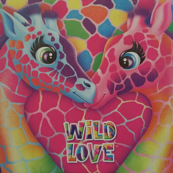 Lisa Frank Giraffe matted Art Neon Pop rainbow - Picture 2 of 3